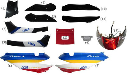 立馬電動(dòng)車燈具、塑件及配件全面解析